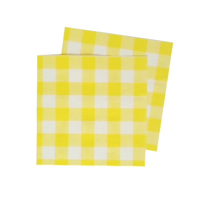 Gingham Yellow Napkins